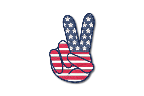 American Peace Sign Embroidery