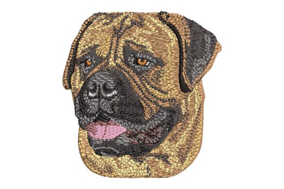 Bullmastiff Embroidery Design