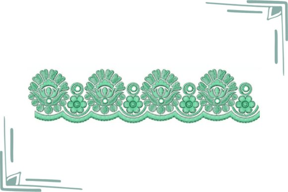 Butta Flower Border with Cut Work