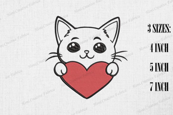 Cute Manx Cat with Heart Valentine’s Day Embroidery Review