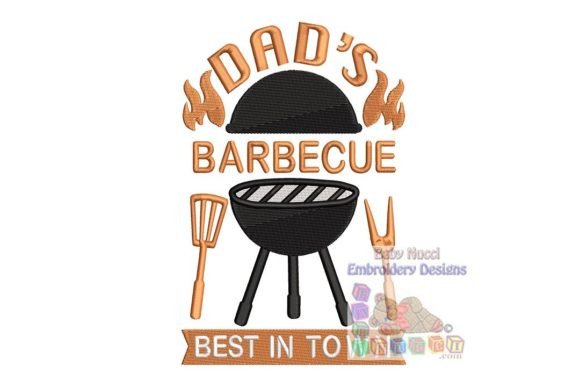Dad's Barbecue Embroidery Design