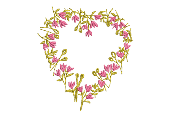Floral Heart-shaped Frame