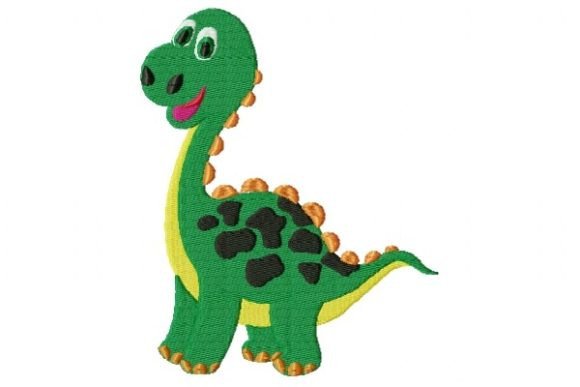 Friendly Dinosaur Embroidery