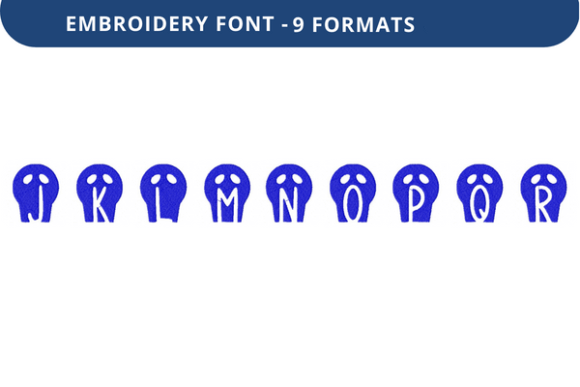 Skulls and Kitties Font Lowercase J to R